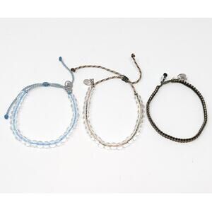 Lot of 3 4Ocean Bracelets Beaded & Braided Recycled‎ Eco-Friendly Sustainable